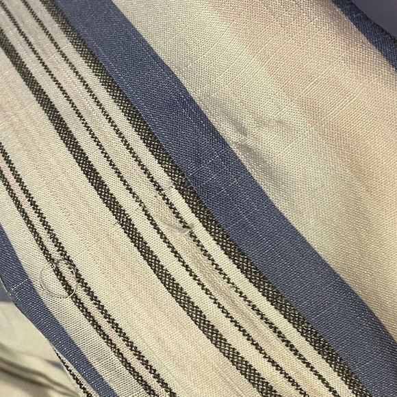 Super down revolve striped deep v neck jumpsuit - Picture 6 of 6